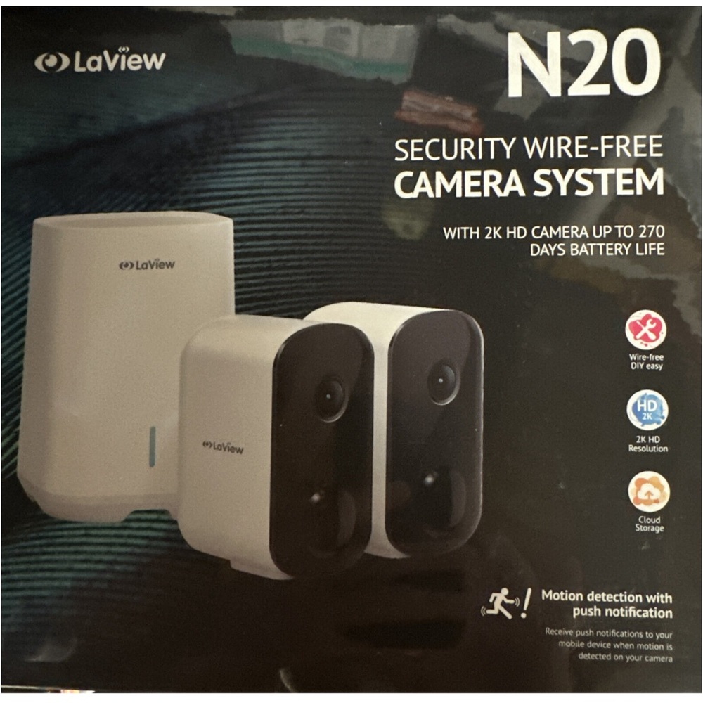 3MP Wireless Camera for Home/Outdoor Security (2 Pack) 2K Battery Powered WiFi C